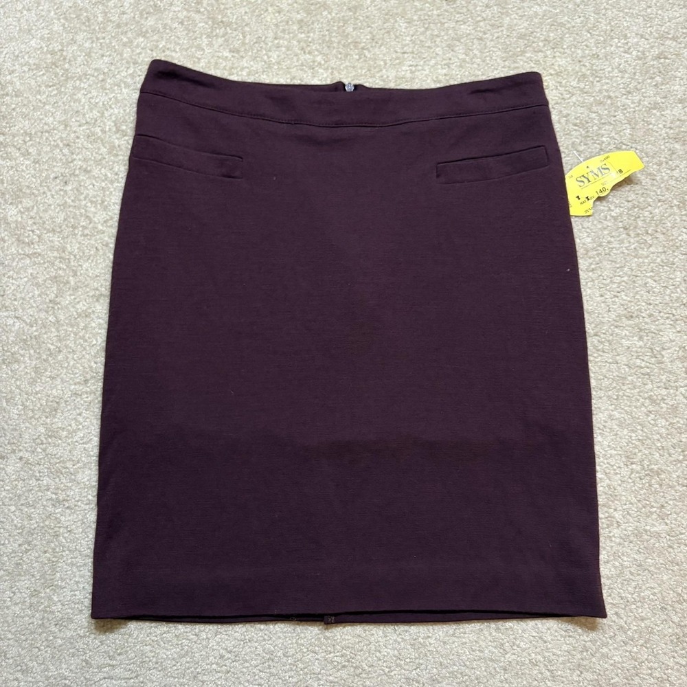Vtg Missoni Sport Skirt Womens 7/8 Burgundy Knit Pencil Lined Made In Italy Work